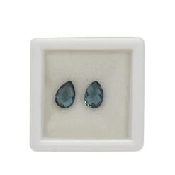 1.20cts London Blue Topaz Briollette Pear Approx 7x5mm (Pack Of 2)