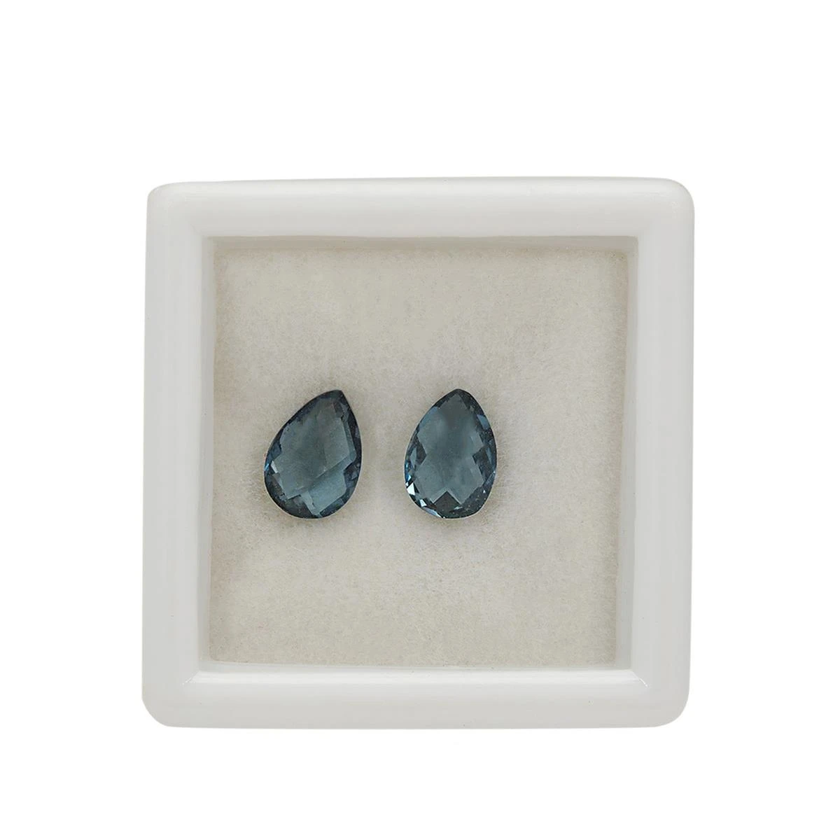 1.20cts London Blue Topaz Briollette Pear Approx 7x5mm (Pack Of 2)