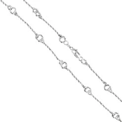925 Sterling Silver Twisted Knot Necklace Chain, Approx 18Inch (Pack Of 1)