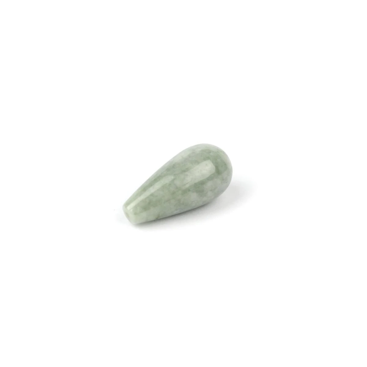 Type A 29cts Green Burmese Jade Plain Drop Approx 12 To 25mm Loose Bead Pendant