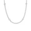 925 Sterling Silver Cable Chain With Star Connector,18inch With Lock 6x Star Connector