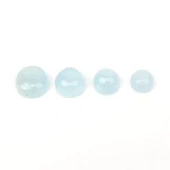 8cts Aquamarine (N) Round Cabochons Approx 7 To 10mm (Set Of 4)