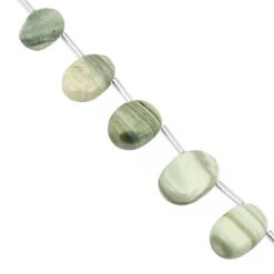 85cts Apple Green Chalcedony Smooth Oval Approx 12x9 To 19x13mm, 19cm Strand With Spacers