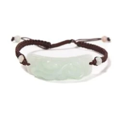 Type A Burmese Jadeite Brave Troops Adjustable Slider Bracelet