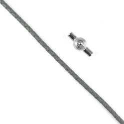 925 Sterling Silver Grey Leather Bracelet