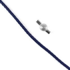 925 Sterling Silver Blue Leather Bracelet